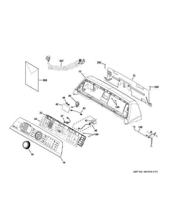 GE Washer Rear Panels WH10X33318 (OEM)