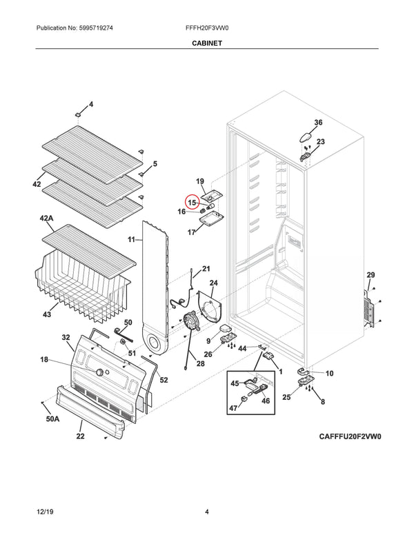 Frigidaire Refrigerator & Freezer Light Bulbs / LEDs 5304522314 (OEM) Refrigerator & Freezer Frigidaire