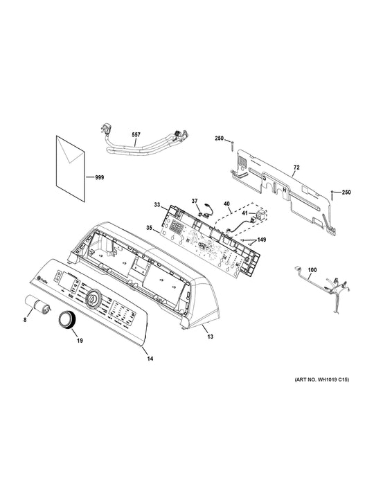 GE Washer Backsplashes / Consoles / Control Panels WH22X32869 (OEM)